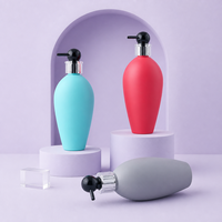 Flacon pompe en plastique réutilisable pour shampoing, savon liquide et gel douche, 500 ml, écologique, élégant et luxueux, pour soins personnels