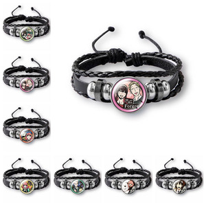 <span class=keywords><strong>Pulsera</strong></span> de Anime Twilight Yor Anya SPY FAMILY, <span class=keywords><strong>Pulsera</strong></span> de Cuero Trenzado con Piedra del Tiempo - Product Image 1