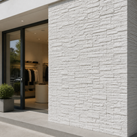 Revêtement de façade WYRAX, pierre empilée beige, revêtement mural décoratif en PU, taille personnalisée, matériau de décoration intérieure
