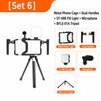 Support universel en alliage d'aluminium BFT-03A pour téléphone portable, rotation à 360°, ports d'extension multiples pour utilisation en extérieur