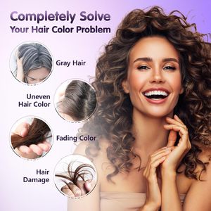 Leorx 3 in 1 Shampoo Colorante per Capelli Castani, Colorazione Semi-Permanente Istantanea a Base di Erbe, Unisex, 500 ml, Ingredienti Naturali - Product Image 4