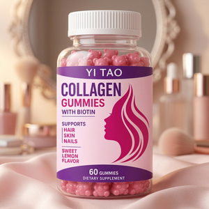 Gummies de collagène à haute teneur avec biotine pour la santé des cheveux, de la peau et des ongles – Complément alimentaire beauté – OEM/ODM – Faible MOQ 50 pièces - Product Image 1
