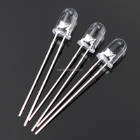 LED DIP 5 mm rouge, jaune, bleu, vert, blanc, orange, UV F5, diode électroluminescente avec lentille diffuse et transparente