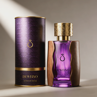 Botella de Perfume de Lujo de 100 ml, Botella de Vidrio para Perfume con Color Personalizado, Nuevo Diseño con Tapa de Zamac