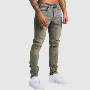 E0105TA07 Jeans negros lavados estilo personalizado de <span class=keywords><strong>la</strong></span> <span class=keywords><strong>calle</strong></span> alta de gran tamaño para los hombres - Product Image 3