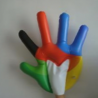 Pompons de cheering gonflables en PVC, doigts gonflables promotionnels pour événements sportifs et publicité