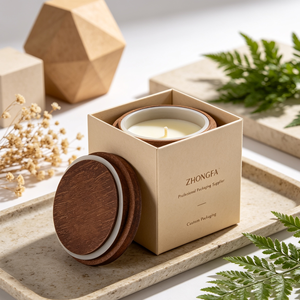 Couvre-bocaux en bois rond écologiques pour contenants en verre, bocaux de rangement décoratifs et décoration moderne pour la maison, couvercle de bougie - Product Image 5