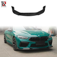 Pour BMW M8 F91 F92 F93, séparateur avant en fibre de carbone sèche style V pour coupé deux portes, cabriolet et gran coupé quatre portes, lèvre de pare-chocs avant