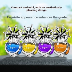Diffuseur de parfum rotatif pour voiture, en verre et plastique, pour huiles essentielles, aromathérapie, parfum durable et élimination des odeurs. - Product Image 2