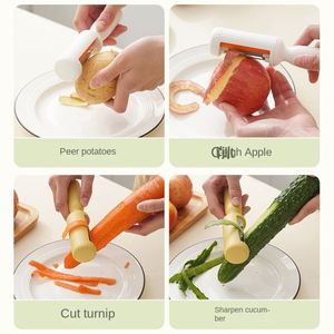 Creative Multi-Functional Manual Peeler Stainless Steel Household <b>Fruit</b> Potato <b>Vegetable</b> Scrubber PP Plastic Material - Product Image 2