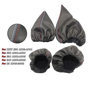 Car Shift Boot Black Leather Boot <strong>Gear</strong> Shift <strong>Knob</strong> Boot Shift Dust Stitching Manual Handbrake Gaiter for <strong>bmw</strong> 3Series E36 <strong>E46</strong> - Product Image 5