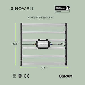 Lámpara de Cultivo LED SINOWELL Hidropónica de Espectro Completo 301h 645W 720W con Atenuación de 0-10V y Garantía de 5 Años - Product Image 4