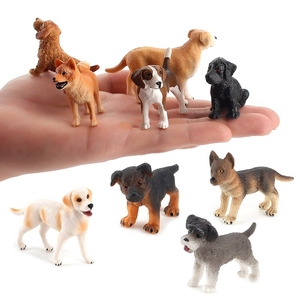 Modellino di Cane Realistico, Statuetta Statica Solida di <span class=keywords><strong>Cucciolo</strong></span> Golden Retriever, Labrador, Beagle, Shiba Inu - Product Image 3