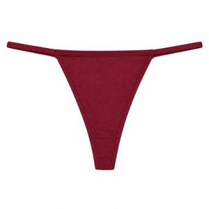 Culottes string sans couture pour femmes, douces et extensibles, 100 % coton, couvrance minimale, taille mi-haute, sous-vêtements bikini fins, sexy, confortables et respirants - Product Image 4