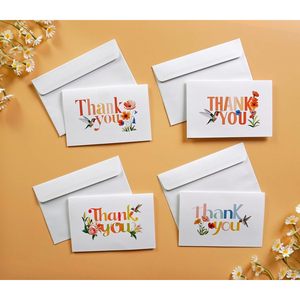 3D Rectangle Thank You Cards 24 Pcs Pop-Up Envelopes 4 Styles Small Business Paper 4 Color Digital Printing <b>Matte</b> <b>Varnishing</b> - Product Image 1