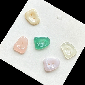 High Quality Rectangle 2 Holes Resin Button <strong>Beads</strong> Eco-friendly Glossy Men Women Shirts Short Sleeve Vintage Fancy Customizable - Product Image 3