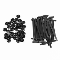 Attaches-câbles en nylon autobloquants robustes avec système de fixation à broche et bouton, outil pour la réparation automobile quotidienne