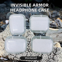 Étui pour écouteurs en TPU transparent, protection invisible, imperméable et antichoc, matériau anti-jaunissement