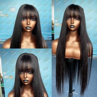 Perruque DiLuxe HD Lace en Cheveux Naturels Raides de Qualité Supérieure Couleur Naturelle Haut de Gamme