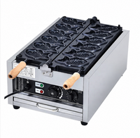 Machine à gaufres japonaises Taiyaki en forme de poisson, 6 cavités, 3000W, en acier inoxydable, pour usage commercial