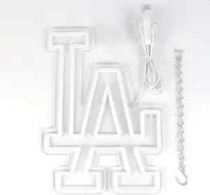 Los Angeles Dodgers Levou luz LA Neon Sign Para Baseball Team Logo Party Game Room