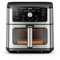 Friteuse à air 20-en-1 10Qt Pro 2 Heating, 2200W, pour friture, cuisson, rôtissage, réchauffage, déshydratation, avec panier antiadhésif compatible lave-vaisselle, Noir OEM