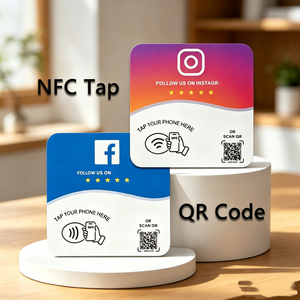 Plaque personnalisée en PVC ou acrylique avec impression <span class=keywords><strong>de</strong></span> code QR, RFID, NFC, 13,56 MHz, étanche, pour cartes professionnelles et <span class=keywords><strong>de</strong></span> membre, idéale pour <span class=keywords><strong>le</strong></span> partage d'URL sur les réseaux sociaux - Product Image 6