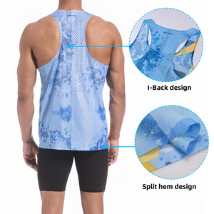 Áo ba lỗ thể thao nhẹ, chất liệu polyester, nhanh khô, in chuyển nhiệt, thiết kế riêng cho chạy marathon của nhà sản xuất - Product Image 3