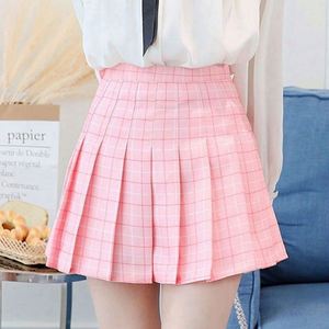 2025 Spring Summer Korean Women Natural Waist Casual Breathable <b>Mini</b> <b>Skirt</b> Shorts Pleated <b>Ruffles</b> Solid Pink Polyester Fiber - Product Image 3