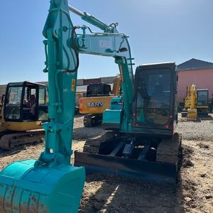 Excavatrice sur chenilles moyenne Kobelco SK75 d'occasion, 7,5 tonnes, moteur et boîte de vitesses d'origine japonaise, modèle 2022, garantie de 6 mois, prix bas, haute performance - Product Image 4