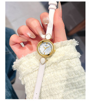 Montre pour femme GEDI 61014 de haute qualité, cadeaux, niche haut de gamme, cadran en nacre, qualité exquise, bracelet en cuir, montre à quartz