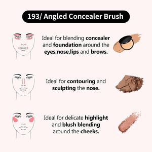 Pincel <span class=keywords><strong>corrector</strong></span>, maquillaje debajo de los ojos, cepillo facial de precisión en ángulo pequeño para <span class=keywords><strong>ojeras</strong></span>, aplicador de contorno de nariz vegano - Product Image 3