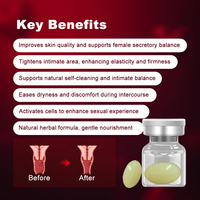 XINHEYU Capsules de peptides raffermissantes Yoni, hydratant vaginal resserrant, sans œstrogène, herbes naturelles, amélioration de la libido, effet lubrifiant