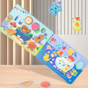 Jumon Custom Educational Children's Montessori Quiet Busy <b>Book</b> with Paper & Plastic Safety Certified <b>for</b> 3+ Years <b>Kids</b> JBK-46 - Product Image 2