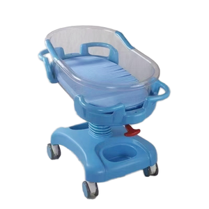 Adjustable Hydraulic Hospital Infant Bed ISO Certified Home Care Metal Furniture Plastic Baby Cot Cribs with <strong>Mosquito</strong> <strong>Net</strong> - Product Image 1