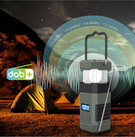 Radio d'urgence durable avec haut-parleur, charge solaire, manivelle et lampe torche puissante pour le camping et la maison