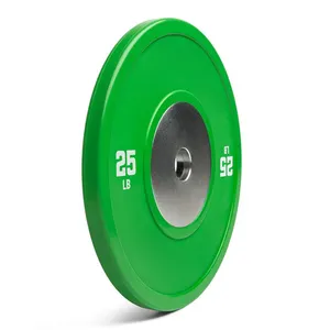Superior Quality Green Color Mimeograph Number Barbell Plates Circular Disk Fitness Equipment Weight Plates