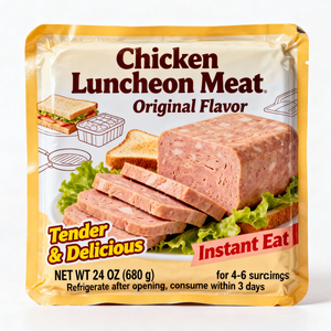 Sachet rétractable en aluminium à trois soudures, imprimé sur mesure, de qualité stérilisation, haute barrière anti-oxydation pour mortadella de <span class=keywords><strong>porc</strong></span> - Product Image 4