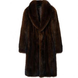 Cappotto in Ecopelle <span class=keywords><strong>da</strong></span> <span class=keywords><strong>Uomo</strong></span>, Finta Pelliccia di <span class=keywords><strong>Visone</strong></span>, Stile Casual Business, Lungo e Caldo - Product Image 5