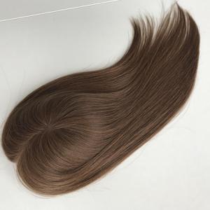 Fábrica de Pelucas Koshe en China, Cabello Humano Virgen Europeo <span class=keywords><strong>Rubio</strong></span> de Alta Calidad en Stock para Mujeres Blancas, Mono Jewish Topper - Product Image 4