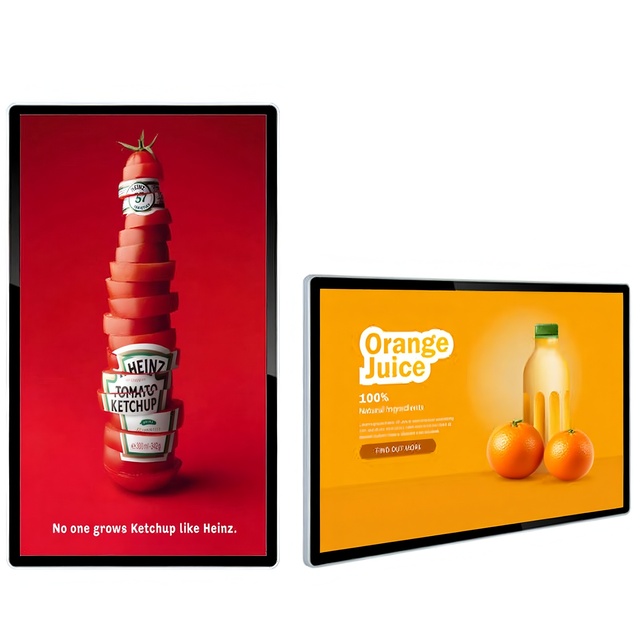 Digital Advertising LCD Display Welcome Display Digital Menu Board Wall Mounted LCD Digital Signage