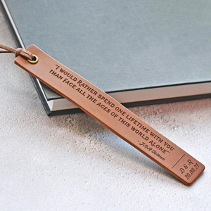 Marcapáginas <span class=keywords><strong>de</strong></span> Cuero Sintético Personalizado con Frase Literaria, en Blanco para Grabar con Láser, Regalo Personalizado para Él y Ella, Amantes <span class=keywords><strong>de</strong></span> los Libros, para <span class=keywords><strong>el</strong></span> Día <span class=keywords><strong>de</strong></span> San Valentín - Product Image 2
