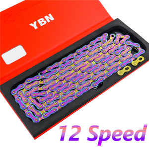 YBN 12 Velocidad <span class=keywords><strong>de</strong></span> galvanoplastia Arco Iris 126 enlaces Taiwán alta calidad camino <span class=keywords><strong>de</strong></span> <span class=keywords><strong>MTB</strong></span> <span class=keywords><strong>bicicleta</strong></span> <span class=keywords><strong>cadena</strong></span> - Product Image 2