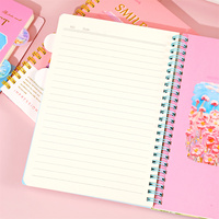 Couverture de dessin animé avec diviseur d'onglet d'index coloré Cahier à spirale Vente en gros A5 80 feuilles de papier d'emballage personnalisé Journal CN;ZHE