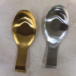 Logo personalizzato di grandi dimensioni scaldare piatto oro in acciaio inox Buffet utensile <span class=keywords><strong>mestolo</strong></span> servire cucchiaio per la cucina - Product Image 1
