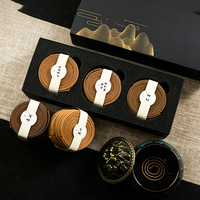 Boîte Cadeau d'Encens en Bâtonnets d'Agarwood et de Bois de Santal, 4 Heures, E Li Zhang Zhong Xiang, Encens Naturel Aromatique pour la Maison et l'Intérieur