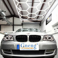 Doublure led déformable lampe à haute baie suspendue hexagone détaillant led hexagone plafonnier de garage