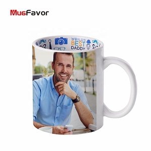 Tasses colorées en céramique pour la journée des pères, autocollant mdécal-ef, accessoire personnalisé à Sublimation, 11 oz, pour café, idée cadeau, pièces - Product Image 4