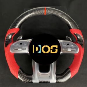 Volant en fibre de carbone forgé avec LED pour <span class=keywords><strong>Mercedes</strong></span>-Benz W126 S500 A180 ML350 GLS 350D X166 GLK W118 S320 <span class=keywords><strong>GTS</strong></span> - Product Image 5