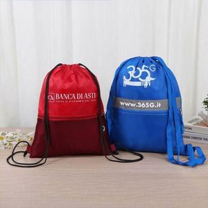 Sacs à cordon personnalisés promotionnels en nylon léger, polyester et Oxford pour le sport, les voyages, la gym et les cadeaux promotionnels - Product Image 5